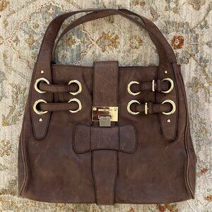 Jimmy Choo Riki Brown Leather Bag